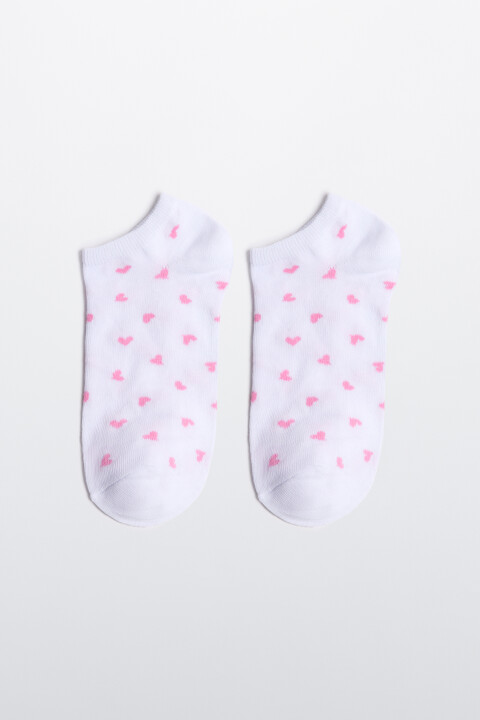 

Носки короткие с сердечками, Розовый, Носки короткие с сердечками