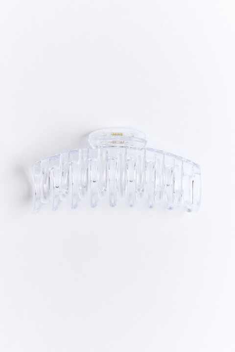 

Заколка-краб полупрозрачная, Белый, Заколка-краб полупрозрачная