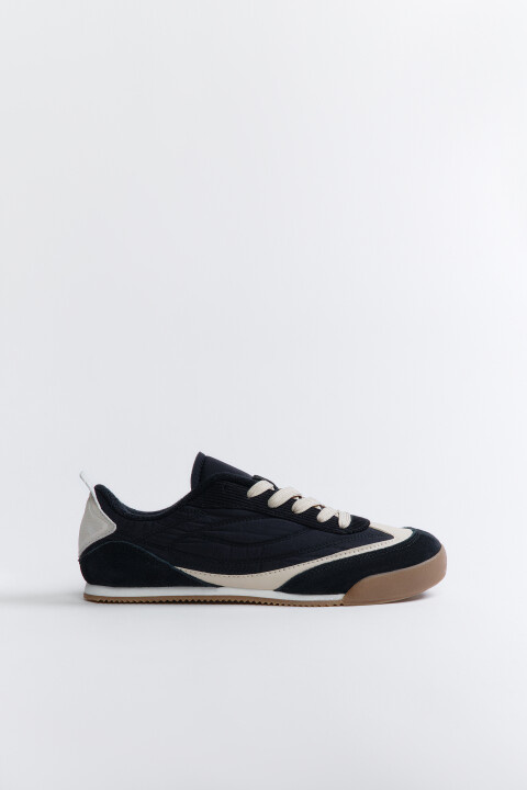 

Кеды низкие с контрастными вставками, Черный, Кеды низкие с контрастными вставками