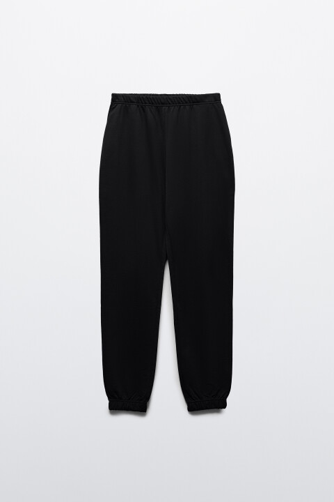 

Брюки-джоггеры из футера, Черный, Брюки-джоггеры из футера