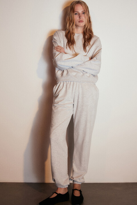 

Брюки-джоггеры из футера, Серый, Брюки-джоггеры из футера