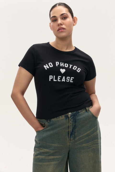 

Футболка-топ с надписью, Красный, Футболка-топ с надписью