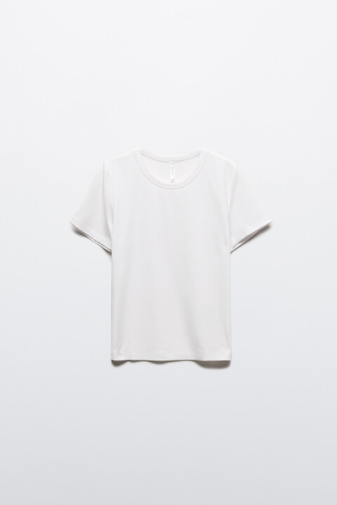 

Футболка из фактурного трикотажа, Белый, Футболка из фактурного трикотажа