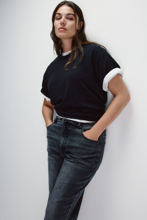 

Футболка из тонкого трикотажа, Черный, Футболка из тонкого трикотажа