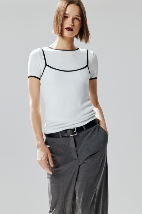 

Футболка с имитацией майки, Белый, Футболка с имитацией майки