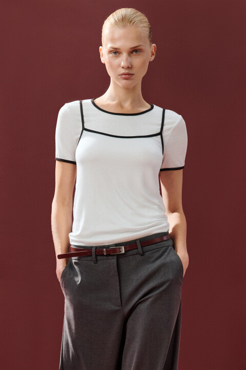 

Футболка с имитацией майки, Белый, Футболка с имитацией майки