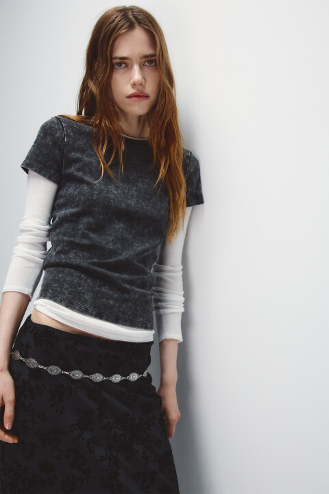 

Футболка приталенная вареная, Серый, Футболка приталенная вареная