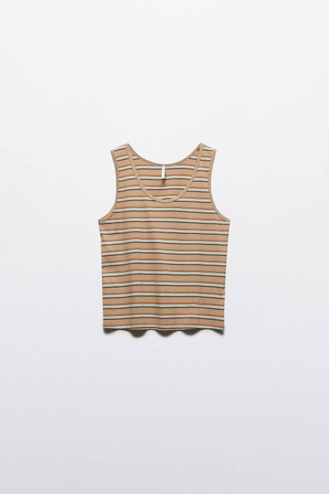 

Майка трикотажная в полоску, Мультиколор, Майка трикотажная в полоску