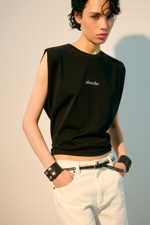 

Футболка хлопковая без рукавов, Черный, Футболка хлопковая без рукавов