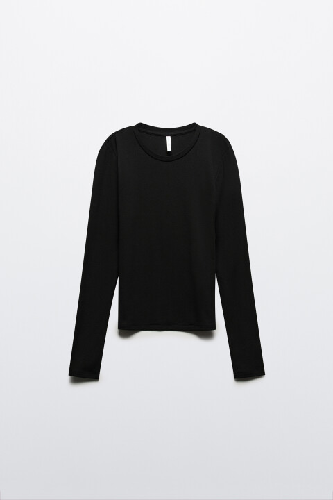 Лонгслив приталенный из вискозы