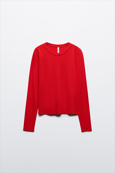 Лонгслив приталенный из вискозы