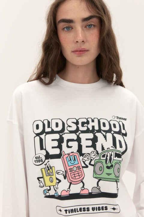 лонгслив женский befree Лонгслив oversize с принтом