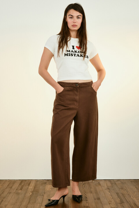 

Джинсы barrel fit с высокой посадкой, Коричневый, Джинсы barrel fit с высокой посадкой