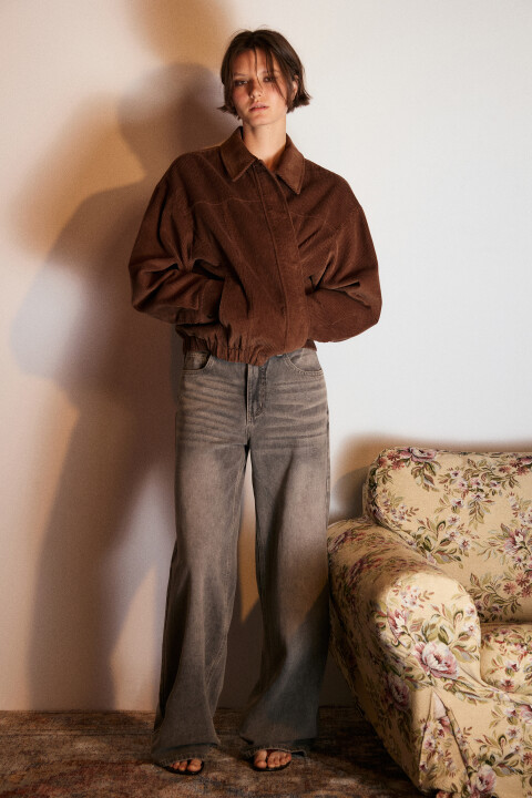 

Джинсы широкие со средней посадкой, Темный тинт, Джинсы широкие со средней посадкой