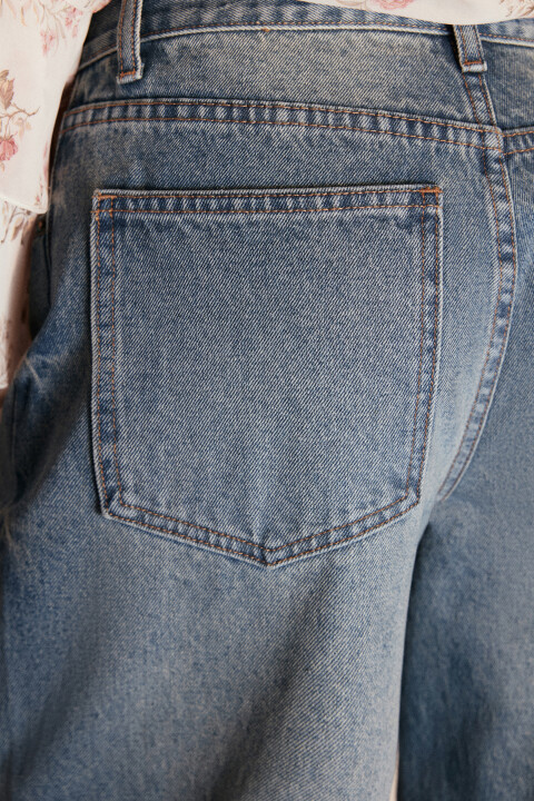 

Джинсы прямые со средней посадкой, Синий, Джинсы прямые со средней посадкой