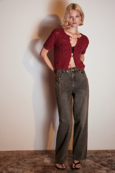 

Джинсы прямые со средней посадкой, Темный тинт, Джинсы прямые со средней посадкой