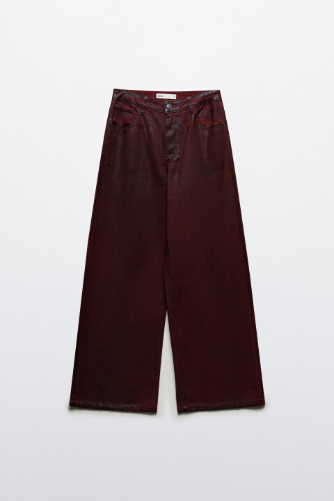 

Джинсы baggy fit с накатом, Бордовый, Джинсы baggy fit с накатом