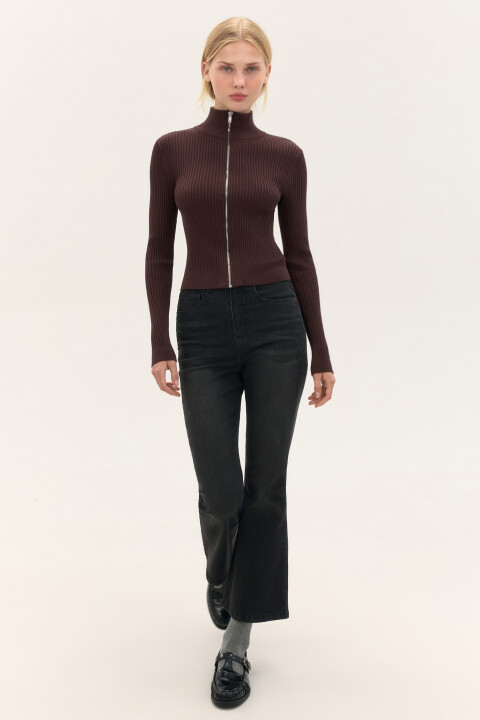 

Джинсы клеш укороченные, Черный, Джинсы клеш укороченные