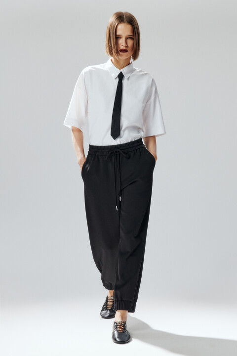 

Брюки-джоггеры с завязками, Черный, Брюки-джоггеры с завязками