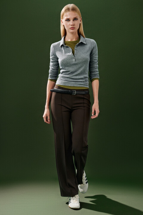 

Брюки костюмные со стрелками, Коричневый, Брюки костюмные со стрелками