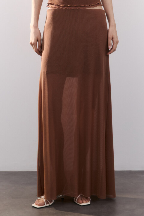 

Юбка-годе макси с люрексом, Бежевый, Юбка-годе макси с люрексом