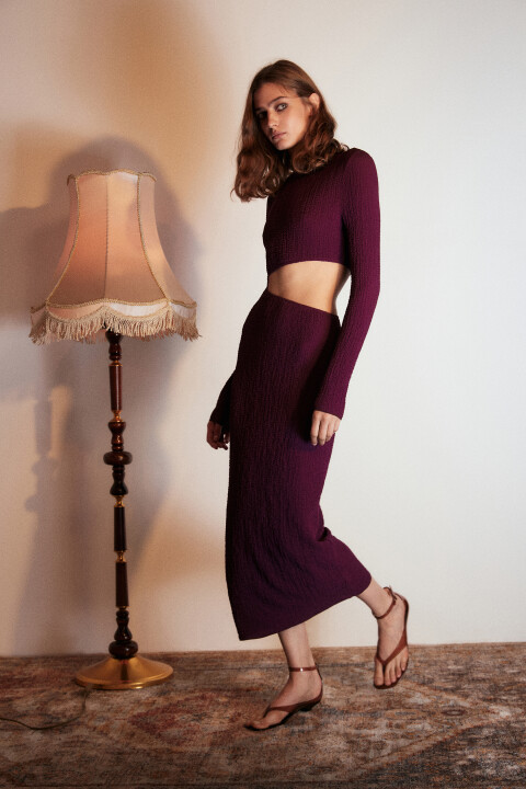 

Платье-футляр с вырезом на талии, Красный, Платье-футляр с вырезом на талии