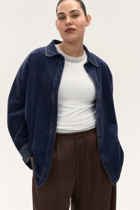 Рубашка oversize из вельвета