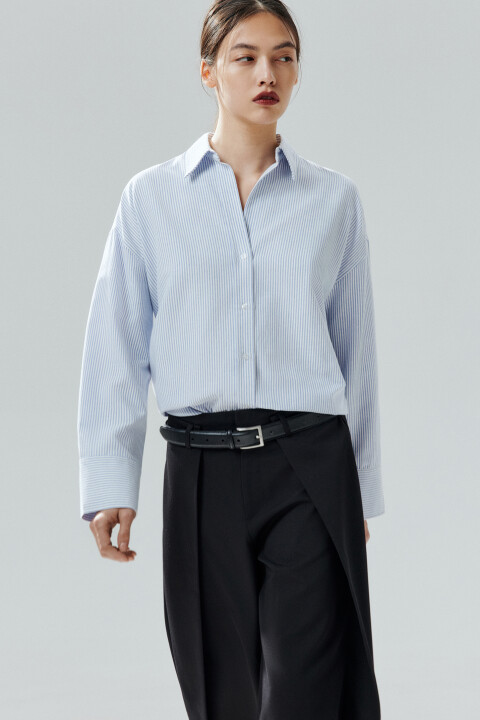 Рубашка oversize в полоску