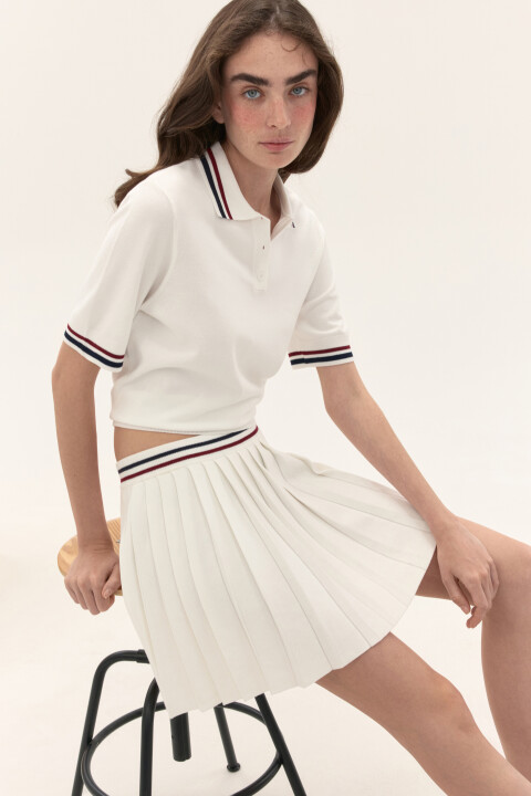 

Юбка в складку из вязаного трикотажа, Молочный, Юбка в складку из вязаного трикотажа