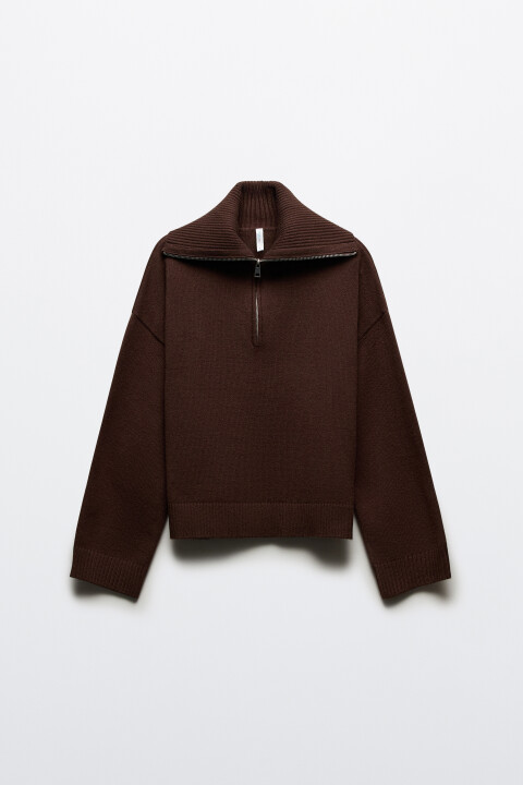 Свитер с воротником на молнии