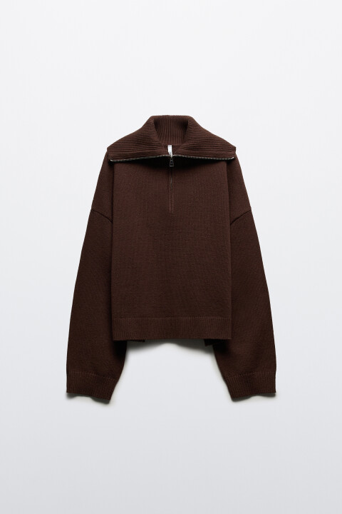 Свитер с воротником на молнии