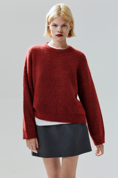 

Джемпер вязаный с шерстью, Красный, Джемпер вязаный с шерстью