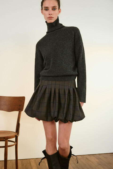 

Свитер свободный с воротником, Серый, Свитер свободный с воротником