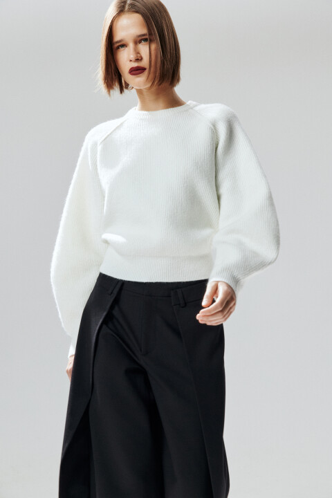 Джемпер вязаный с рукавами-реглан