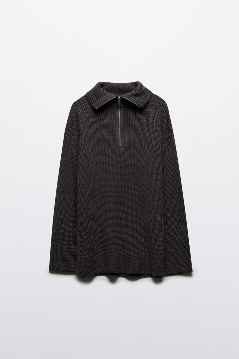 Свитер с воротником на молнии