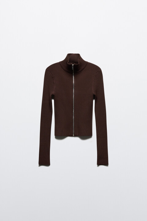 Кардиган облегающий на молнии