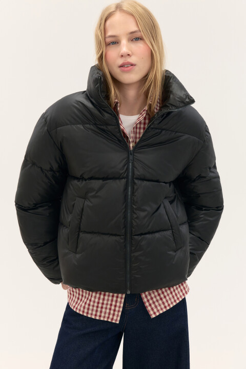 

Куртка стеганая с воротником-стойкой, Черный, Куртка стеганая с воротником-стойкой