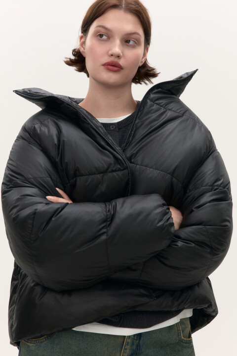 

Куртка стеганая с воротником-стойкой, Молочный, Куртка стеганая с воротником-стойкой