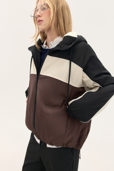 

Куртка утепленная с капюшоном, Мультиколор, Куртка утепленная с капюшоном