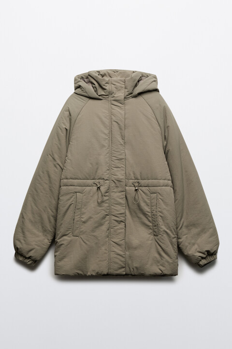 

Куртка-парка утепленная с капюшоном, Зеленый, Куртка-парка утепленная с капюшоном