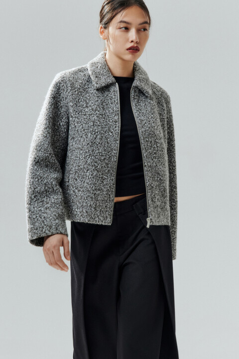 

Куртка драповая на молнии, Молочный, Куртка драповая на молнии