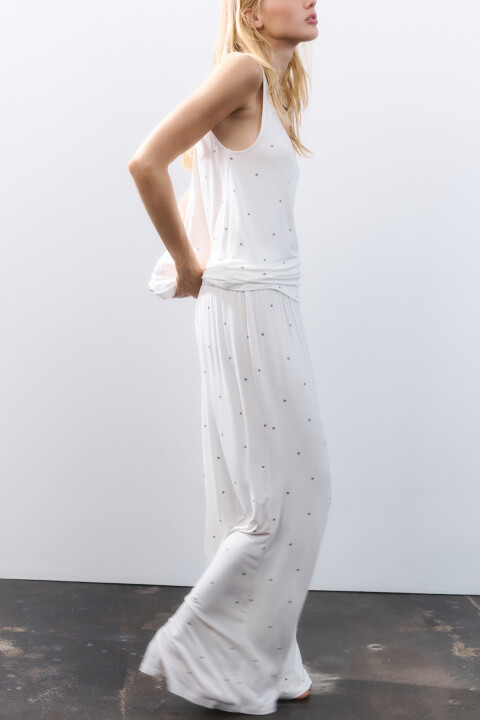 

Брюки домашние широкие из вискозы, Серый, Брюки домашние широкие из вискозы