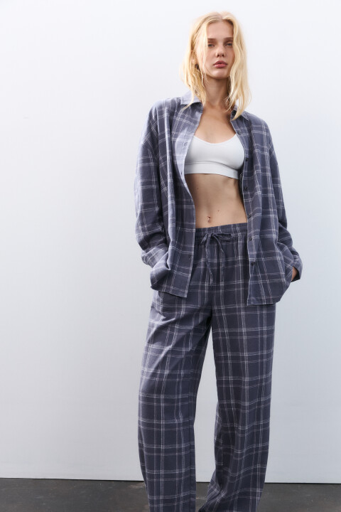 

Брюки домашние из хлопка, Черный, Брюки домашние из хлопка