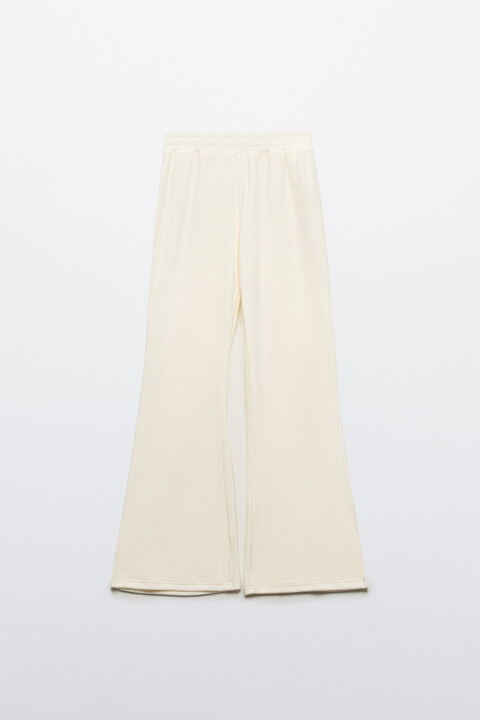 

Брюки клеш домашние из велюра, Ванильный, Брюки клеш домашние из велюра