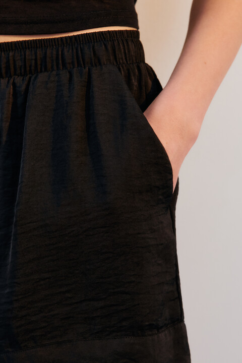 

Шорты домашние атласные, Черный, Шорты домашние атласные