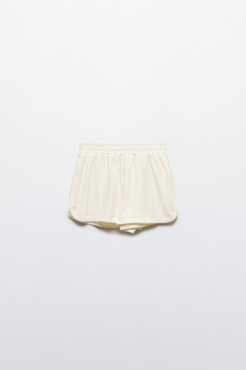 

Шорты домашние из велюра, Ванильный, Шорты домашние из велюра