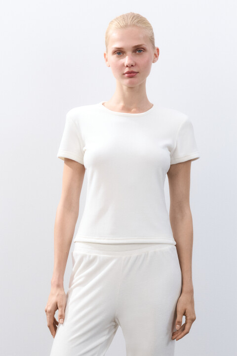 

Футболка домашняя из велюра, Ванильный, Футболка домашняя из велюра