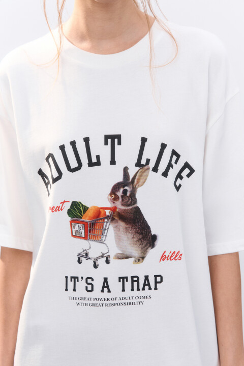 

Футболка свободная с принтом, Мультиколор, Футболка свободная с принтом