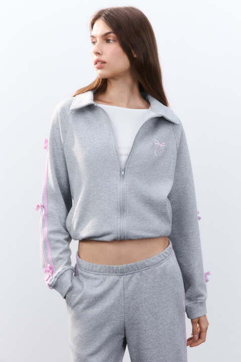 

Толстовка на молнии с лампасами, Черный, Толстовка на молнии с лампасами