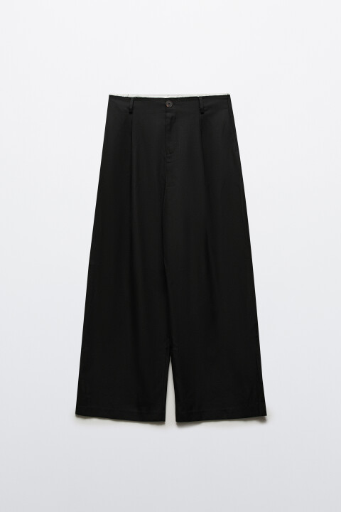 

Брюки с имитацией второго слоя, Черный, Брюки с имитацией второго слоя